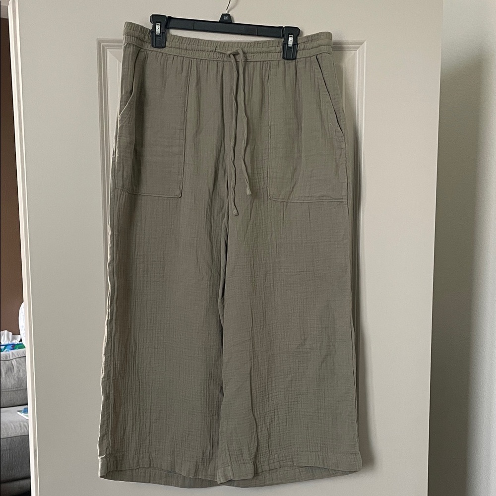 Universal Thread Olive Wide-Leg Drawstring Pants